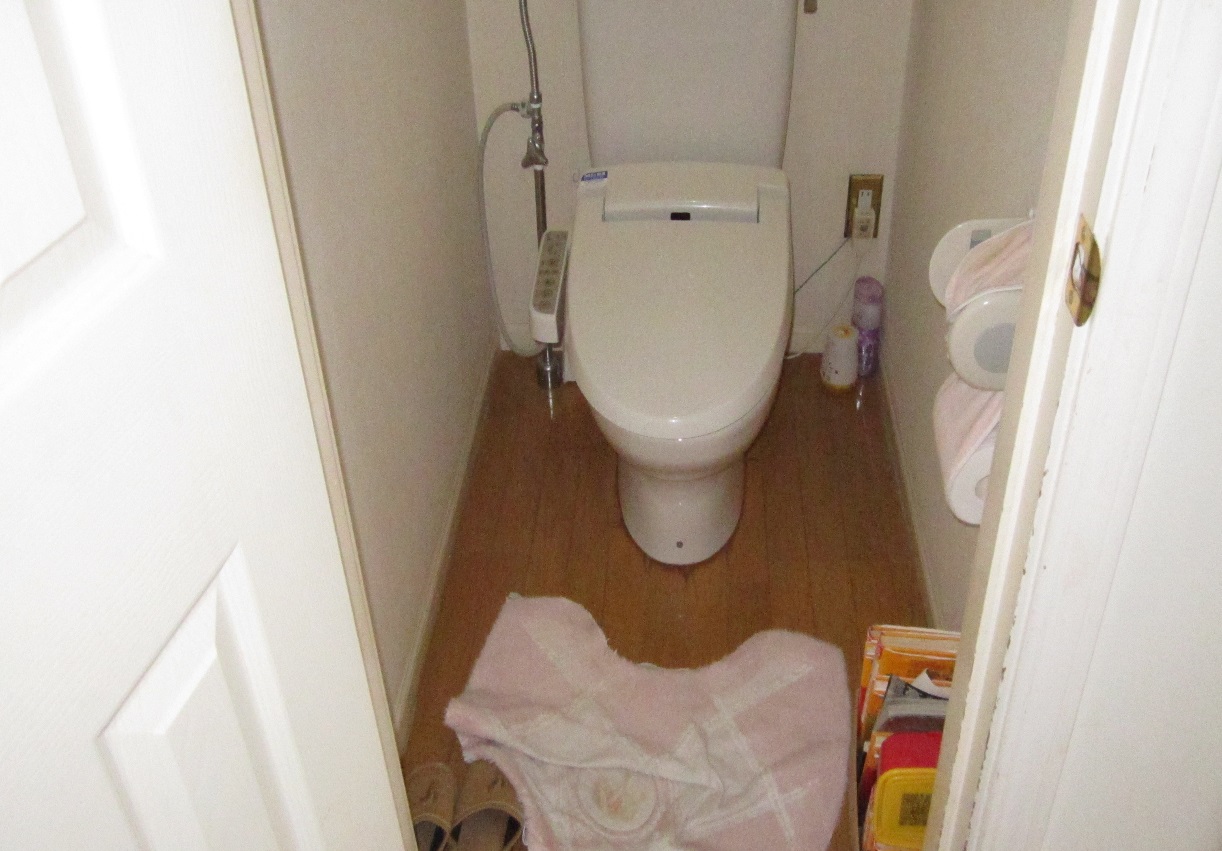 トイレは手洗い付カウンターのあるトイレに変更　工事前